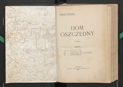 Dom oszczÄdny - Juliuszowa Albinowska LwÃ³w 1907 - Chef Paul