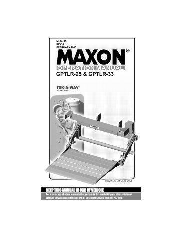 GPTLR SERIES - Maxon