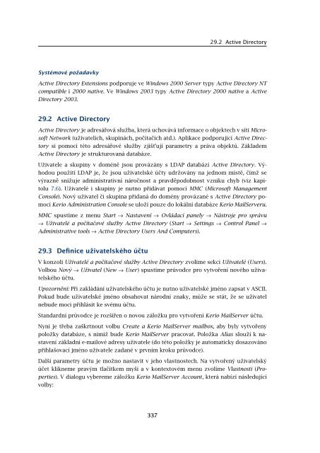 PËrÃ­rucka administrÃ¡tora - Kerio Software Archive