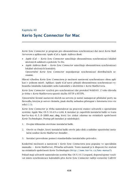 PËrÃ­rucka administrÃ¡tora - Kerio Software Archive