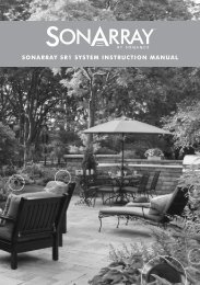 SONARRAY SR1 SYSTEM INSTRUCTION MANUAL - Sonance