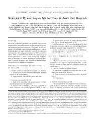 Strategies to Prevent Surgical Site Infections in Acute Care Hospitals