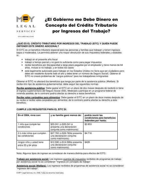 Â¿El gobierno me debe dinero en concepto del crÃ©dito tributario por ...