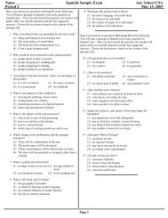 Spanish Sample Exam Any School USA Period 2 May 15 ... - Eduware