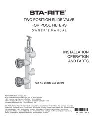 Jandy Lxi Installation And Operation Manual Piscines Et Spas