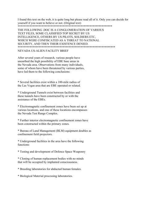 I Found This Text On The Web It Is Quite Long But Ufo Casebook