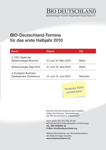 Jahrbuch 2009 – 5 Jahre – 1 Ziel - BIO Deutschland