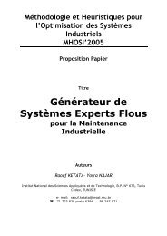 GÃ©nÃ©rateur de SystÃ¨mes Experts Flous - Smsi.rnu.tn