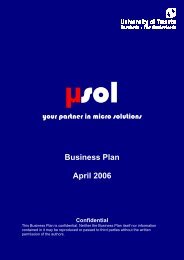 Business Plan April 2006 Confidential