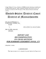 report and recommendation on cross-motions for summary judgment