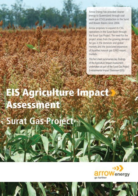 Surat Gas Project EIS - Agriculture Impact Assessment - Arrow Energy