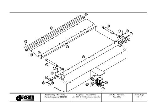 Ersatzteilliste Spare Parts List - Special Maskiner A/S