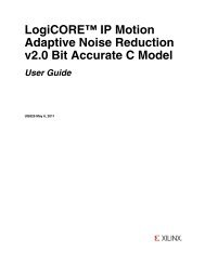 Xilinx UG826, LogiCORE IP Motion Adaptive Noise Reduction v2.0 ...