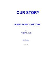 our story â a wik family history - My Mall & News