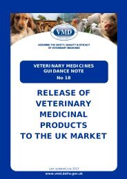 VMGN 18 - Veterinary Medicines Directorate - Defra
