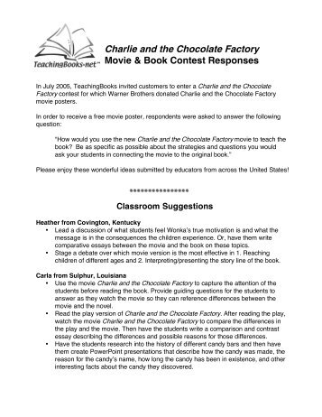 Charlie and the chocolate factory essay