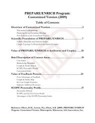 PREPARE/ENRICH Program: Customized Version (2009)