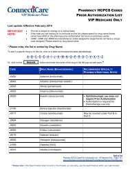 Pharmacy HCPCS Codes Prior Authorization List ... - ConnectiCare