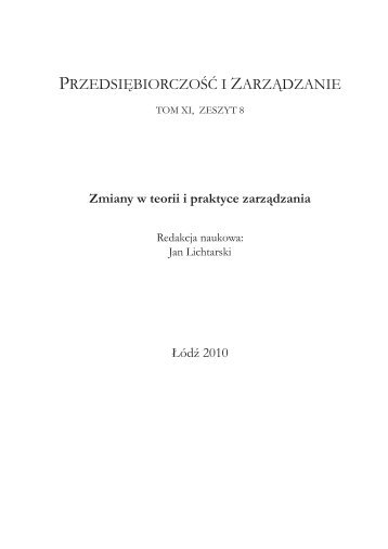 pobierz plik - PrzedsiÄbiorczoÅÄ i ZarzÄdzanie