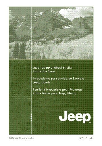 Jeep® Liberty 3-Wheel Stroller Instruction Sheet ... - Jeep World