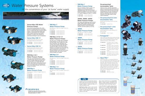 Water Pressure Systems
