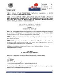 Reglamento de Juzgados Calificadores del Municipio - Villahermosa