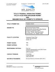 Title V Permit Draft - Sacramento Metropolitan Air Quality ...