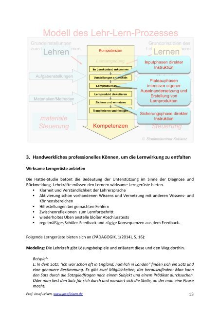 Was ist guter Unterricht - Josef Leisen