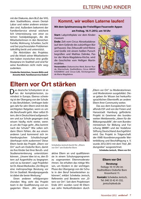 November 2012 Stadtteilmagazin für Osdorf und ... - Westwind