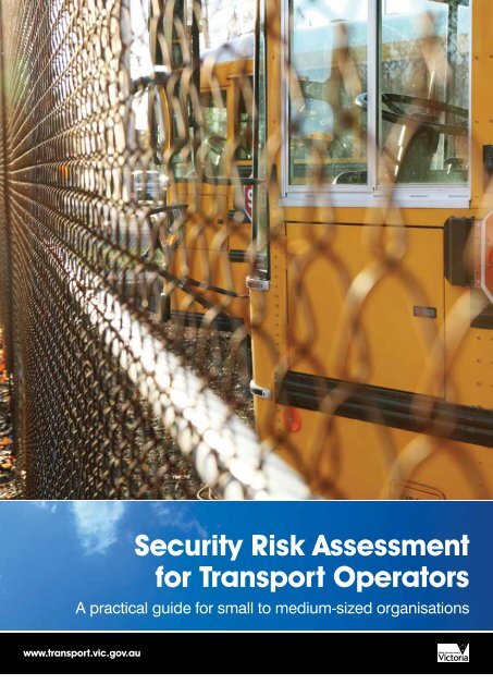 Security Risk Assessment for Transport Operators - Department of ...