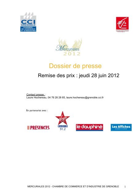 DOSSIER DE PRESSE - CCI Grenoble