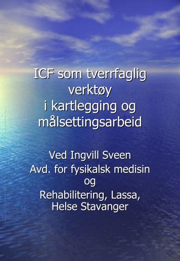 ICF som tverrfaglig verktÃ¸y, Ingvill Sveen