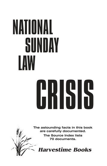 National Sunday Law Crisis - Present Truth