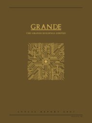 A N N U A L R E P O R T 2 0 0 7 - the grande holdings limited