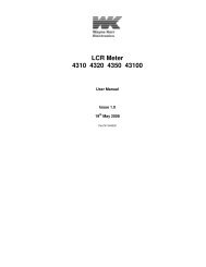 LCR Meter 4310 4320 4350 43100 - Sefelec