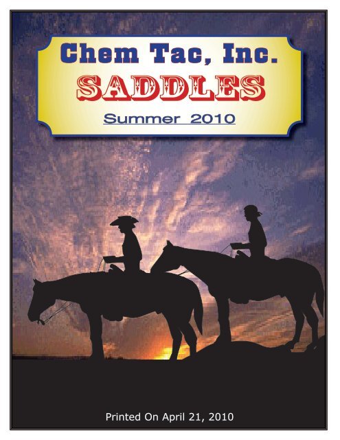 Saddles - Chem Tac, Inc.