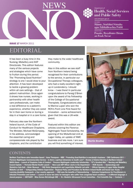 CNO Newsletter March 2011 - Department of Health, Social ...