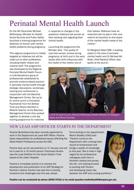 CNO Newsletter March 2011 - Department of Health, Social ...