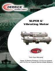 SUPER G® Vibrating Motor - Derrick Equipment Company