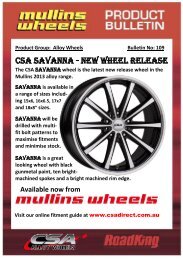 New Wheel Release Savanna - CSA