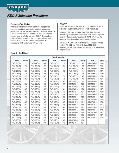 PMC-E Product Brochure - EVAPCO.com