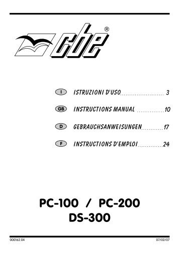 PC-100 / PC-200 DS-300 - Marcle Leisure