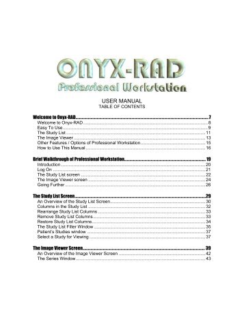 Welcome to Onyx-RAD - Viztek