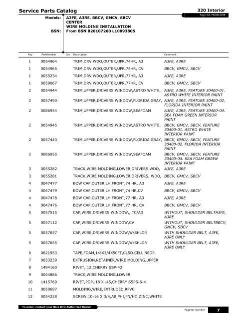 Service Parts Catalog - Wanderlodge Owners Group