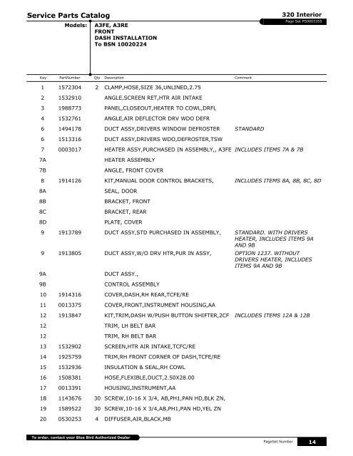 Service Parts Catalog - Wanderlodge Owners Group