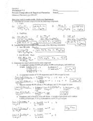 WS 7-3 Percent Comp & Empirical Formulas