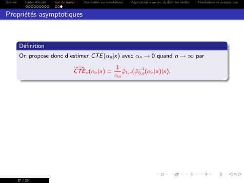 Estimation d'une mesure de risque dans le cas de pertes ... - Mistis