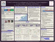 Vowel contrast in endangered Northeast Asian languages - CUNY ...