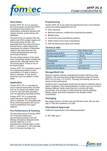 AFFF 3% A FOAM CONCENTRATE