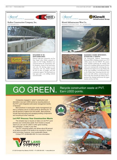 GCA section_2012.indd - General Contractors Association of Hawaii